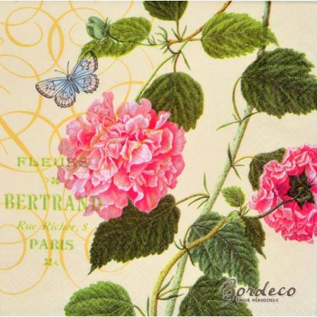 Serwetka decoupage firmy AMBIENTE kwiat hibiskusa 33x33cm